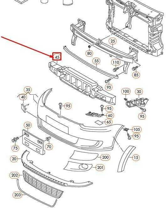VAG Šamų Užpildas VW Touran 2011 2016 Originalus 1T0807248K