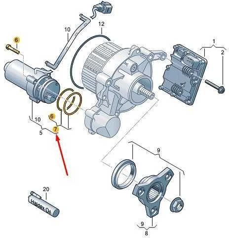 VAG Sandarinimo rinkinys priešslėgio siurbliui AUDI A1 A3 SEAT LEON SKODA OCTAVIA VW GOLF PASSAT Originalus 0CQ598305