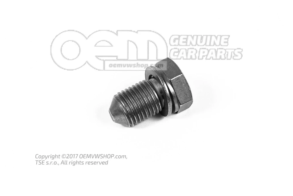 VAG Sandarinimo varžtas su sandarikliu žiedas Audi A3 2001 - 2005 Volkswagen Golf 2003 - 2007 Originalus N90813202