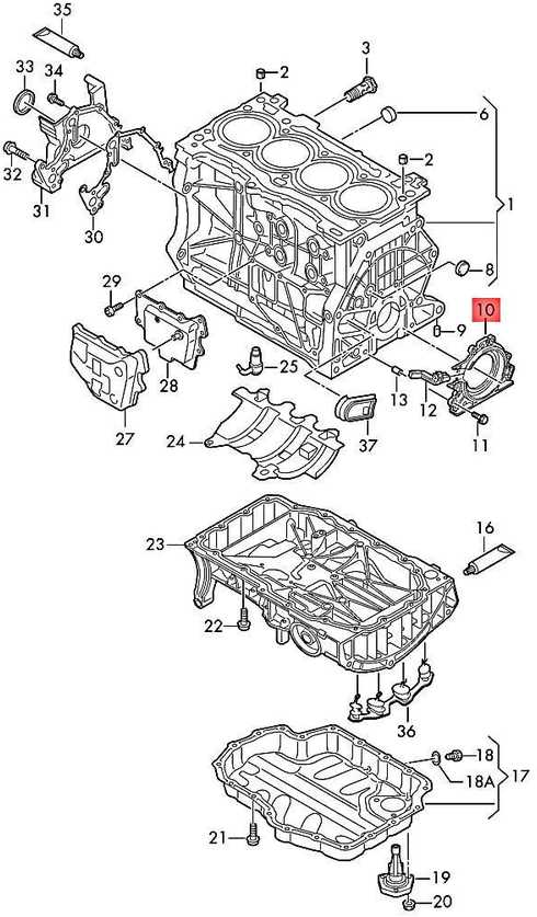 Vag Sealing Flange Volkswagen Jetta Vento 2018 2024 Originalus 04E103170AN