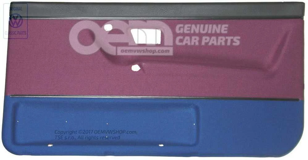 Vag Skoda Octavia 1Z Door Upholstery Violettblau Originalus 191867012CEBMQ
