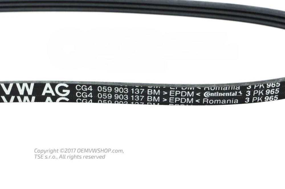 Vag Starter Generator Poly V Belt Audi Q7 2016 2017 Originalus 059903137BM