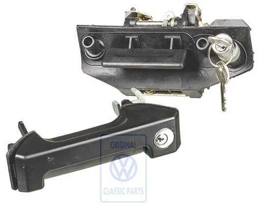 Vag T4 T4 Syncro Dešinės Užpakalinės Slidinčios Durų Slenkantis Raktas Originalus 701898081B