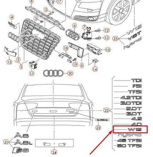 VAG Tikras Chrome įrašas AUDI A8 S8 quattro 4H2 4H8 4HC 4HL 4H0853743B2ZZ