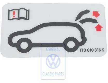 Vag Touran Mk1 2003 2005 Informacijos Lipdukas Originalus 1T0010316S