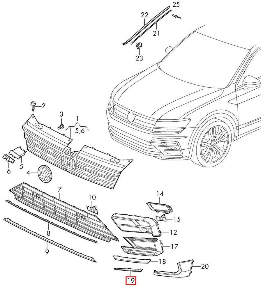 Vag Trim Aukštos Chromo Volkswagen Tiguan Ad Bt Originalus 5NA853102A2ZZ