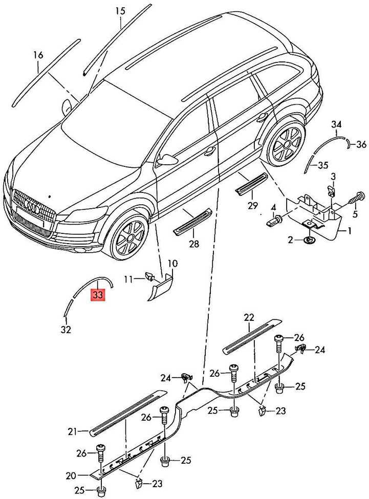 Vag Trim Ratai Primed Audi Q7 4L 2006 2015 Originalus 4L0853717DGRU