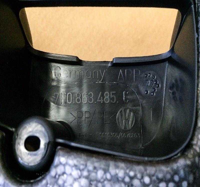 Vag Užrakto Laikiklio Dangtelis Titan Juodas Volkswagen Transporter Caravelle 7H 7E SH Originalus 7H0863485C9B9