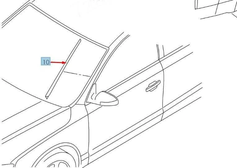 Vag Vandenų Rinkimo Juosta Satin Juodas Audi A8 2010 2017 Originalus 4H085432801C