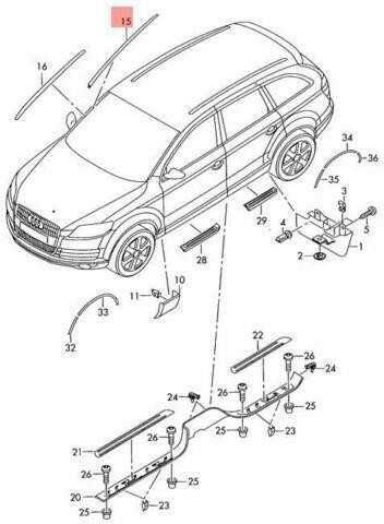 Vag Vandenų Rinkimo Juostelė Juoda Audi Q7 4L 4LB Originalus 4L08543285AP