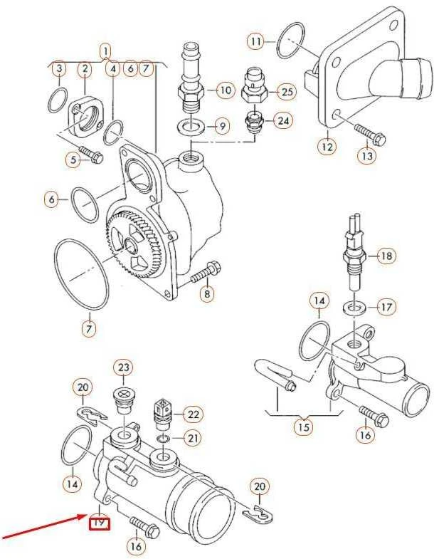 VAG Vandenų Šlaunio Jungtis VW LT 28-35 II 1996-2006 Originalus 062121133