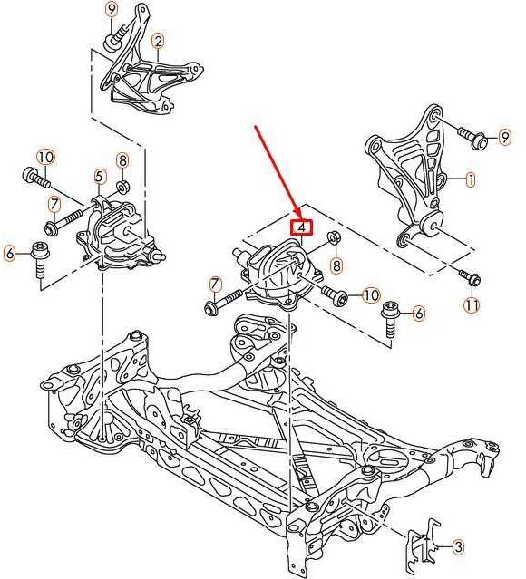 VAG Variklio Ložė Audi A8 S8 Quattro 2014 2017 Originalus 4H0199381CC