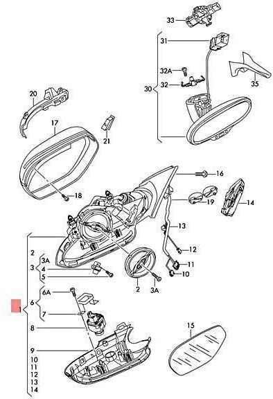 VAG Veidrodis Laikiklis Su Elektro Moduliu Audi A6 2011-2017 Originalus 4G1857410BH01C