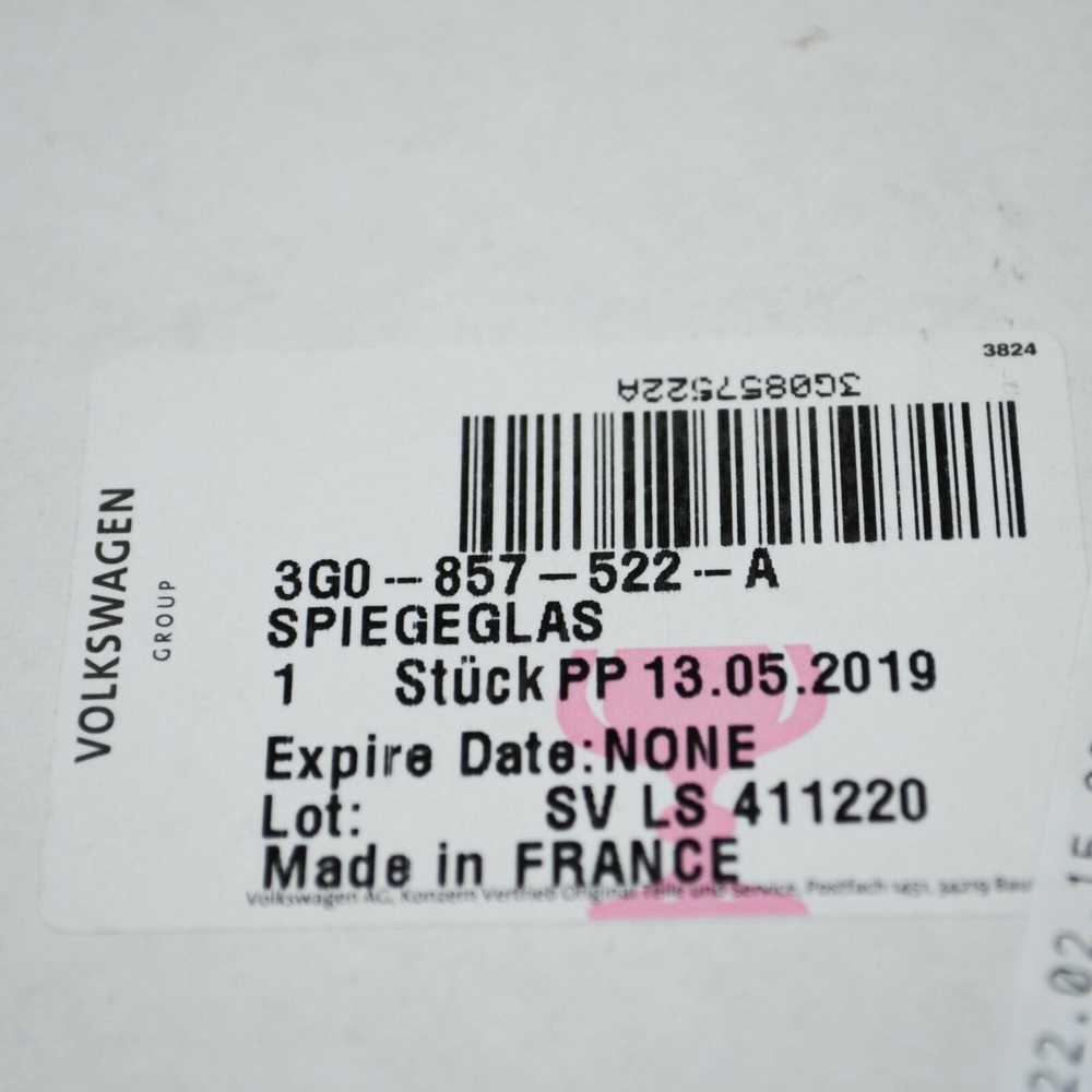 Vag Veidrodis Stiklas Kairysis Volkswagen Passat Arteon 3G0857522A Originalus