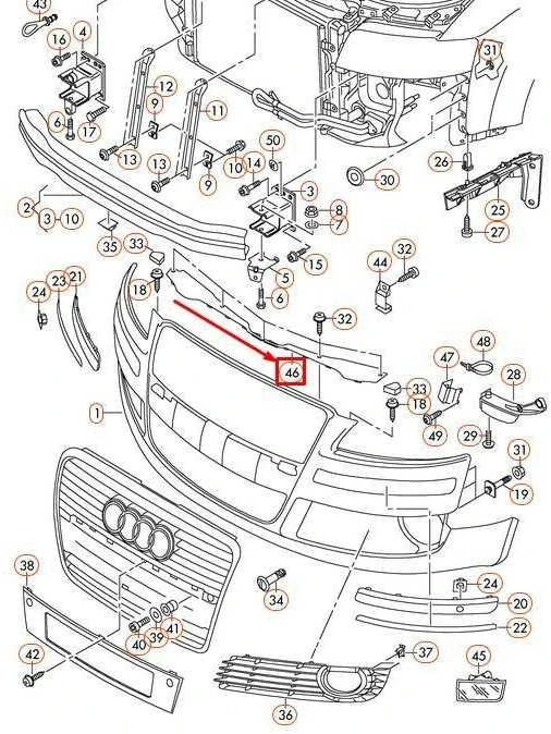 Vag Viršelis Audi A8 S8 2003 2010 Originalus 4E0807081AA