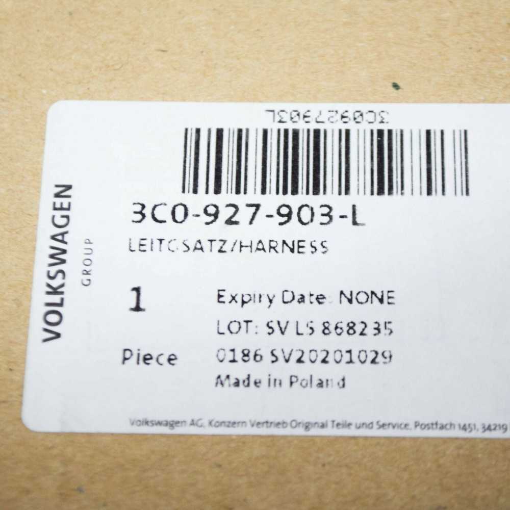 VAG VW CC priekinio kairiojo ABS priekinio rato greičio jutiklio laidų rinkinys originalus 3C0927903L