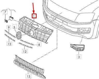 VAG Volkswagen Amarok Priekinis Radiatoriaus Grotelis Originalus 2H6853651FLDB