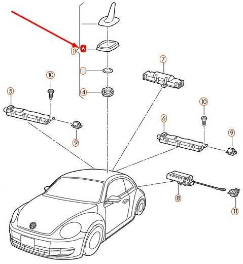 VAG "Volkswagen" antenos tarpinė sandariklis originalus 3C0035349A
