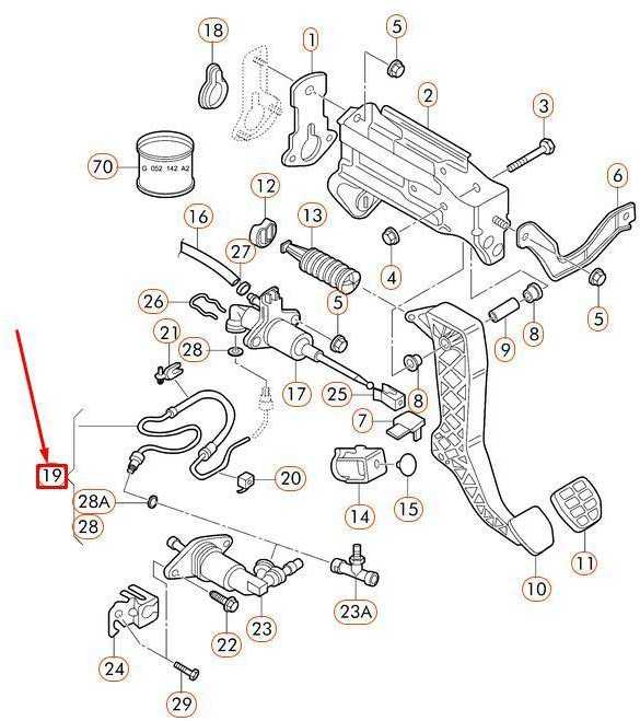 VAG "Volkswagen Audi" sankabos hidraulinė linija originali 1J1721465BD