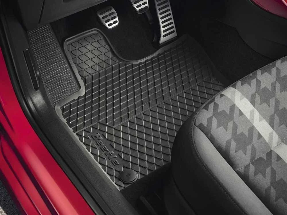VAG Volkswagen Beetle A5 Priekiniai Grindų Kilimėliai Visiems Orams LHD 5C1061502C82V NAUJI ORIGINALŪS