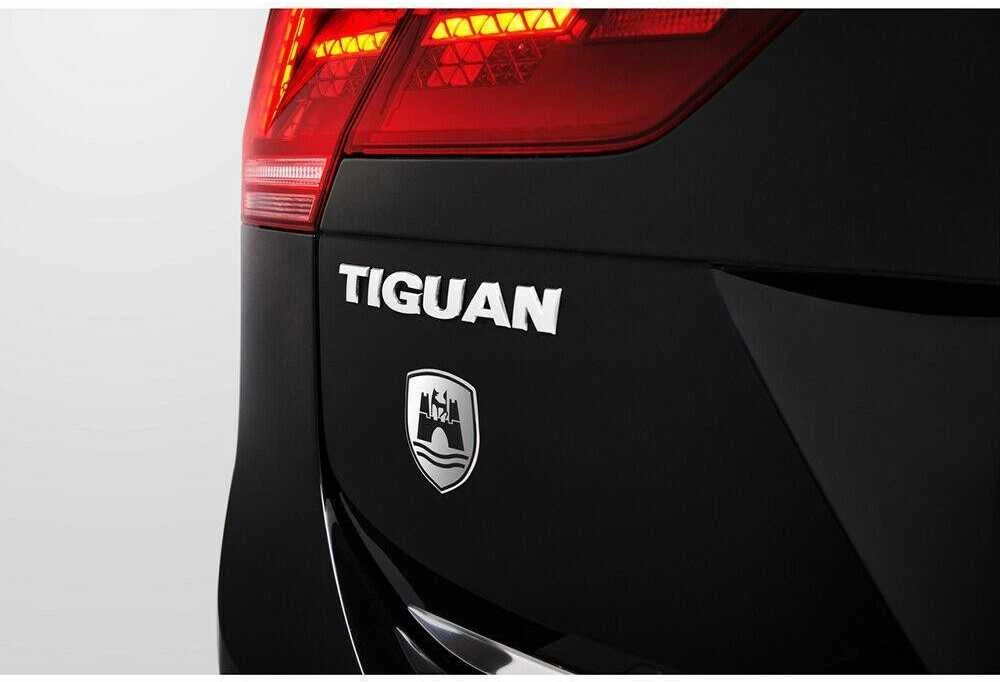 VAG Volkswagen Beetle Golf Dekoratyvinių folijų rinkinys Wolfsburg Crest Tikras satino juodos spalvos emblema 5C0064317ASXRW