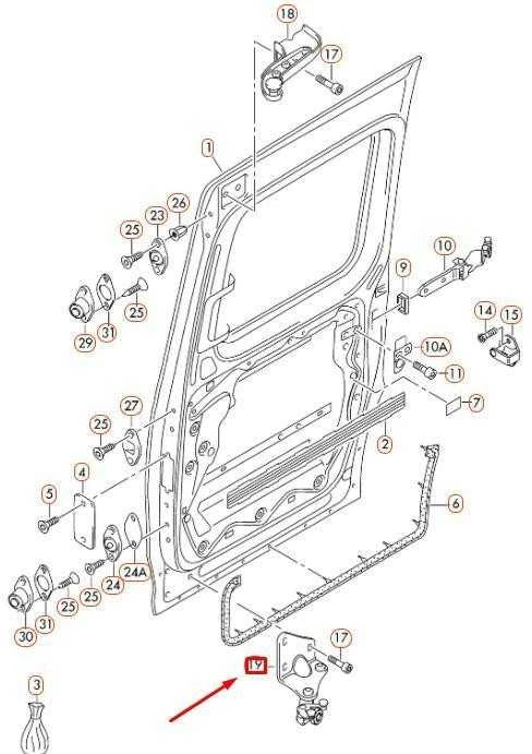 VAG Volkswagen Caddy Stumdomųjų durų ritinėlio kreipiančioji 2011 2017 Originalus 2K0843397B