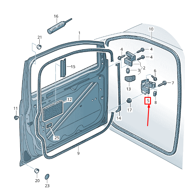VAG Volkswagen Caddy Touran Priekinis Dešinysis Durų Žemutinis Šarnyras Originalus 1T0831412C