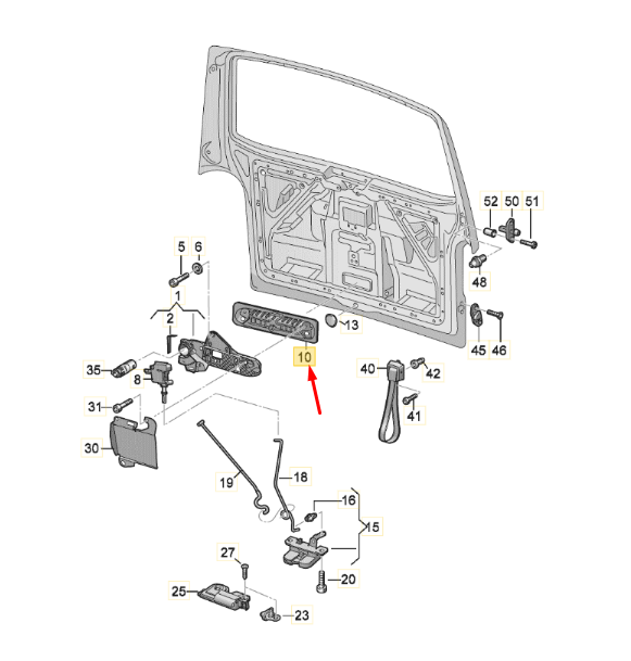 Vag Volkswagen Camper SH 2020 Transporter SG 2016 Originalus 7E0927235A