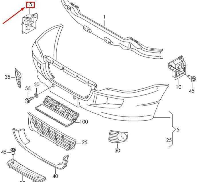 VAG Volkswagen CRAFTER MK1 2E Priekinis Bamperis Dešinės Pusės Gidas 2E0807178 NAUJAS ORIGINALUS