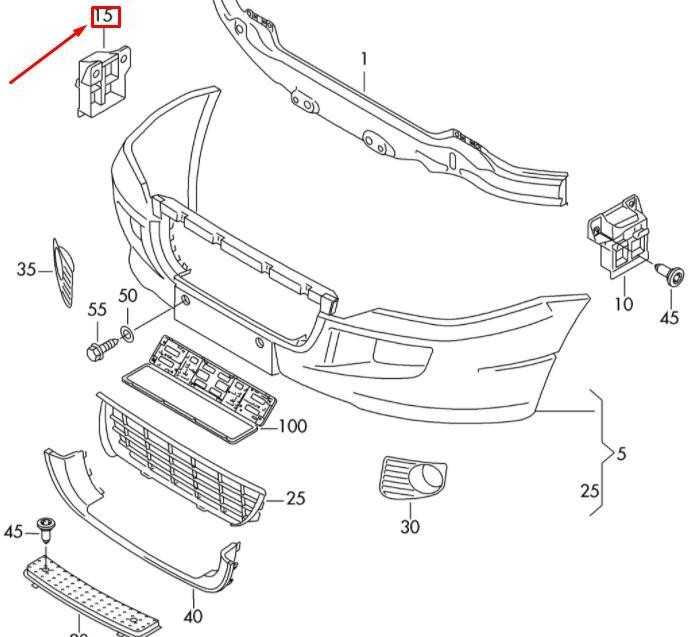VAG Volkswagen CRAFTER MK1 2E Priekinis Bamperis Dešinės Pusės Gidas 2E0807178 NAUJAS ORIGINALUS