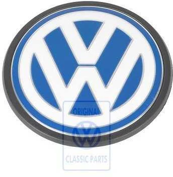 VAG Volkswagen Golf Mk4 variklio dangčio emblema mėlyna balta originali 036103940L