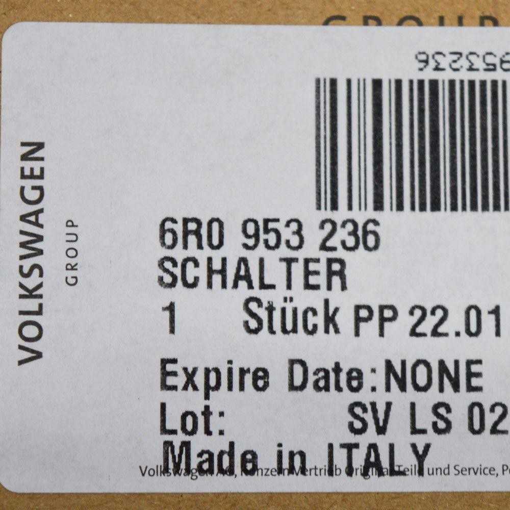 VAG "Volkswagen Golf Mk5" variklio dangčio užrakto užrakto mikrojungiklis 6R0953236 Originalus