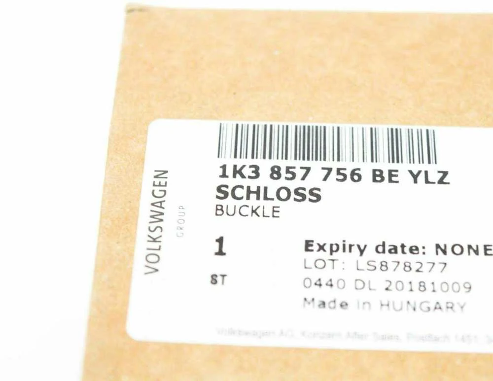 VAG VOLKSWAGEN GOLF MK6 priekinės dešinės sėdynės sagtis originali 1K3857756BEYLZ