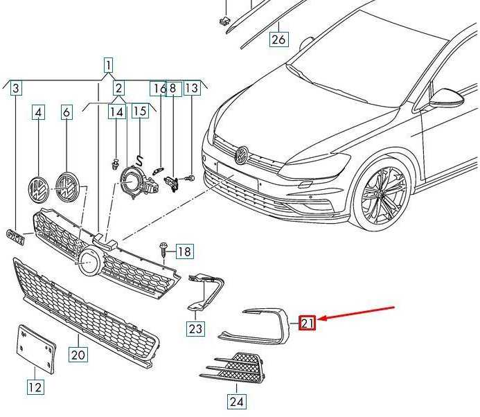 VAG Volkswagen GOLF MK7 Priekinis Bamperis Kairės Pusės Ventiliacijos Grotelės Apdaila 5GE853665C9B9 NAUJA ORIGINALI