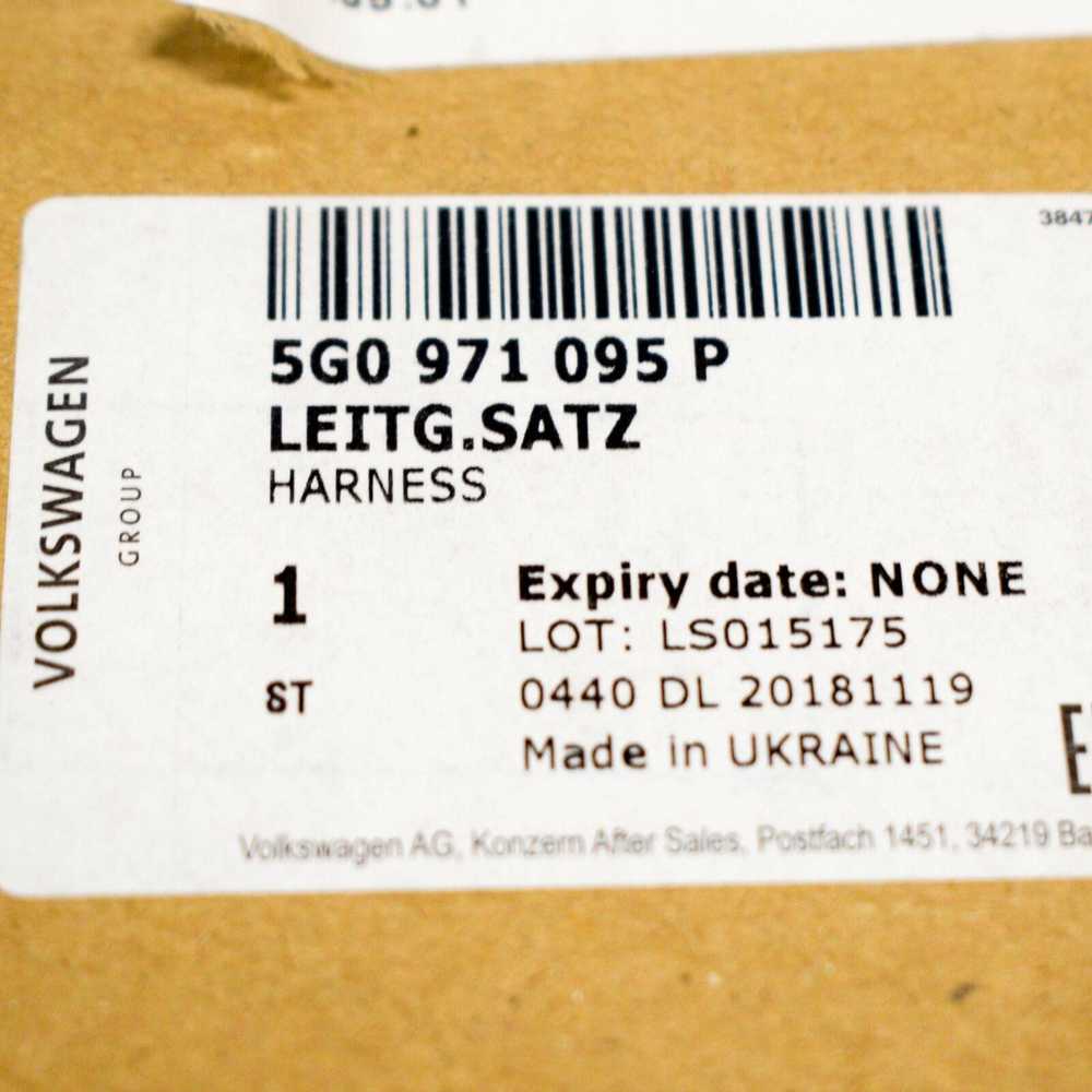 VAG Volkswagen Golf MK7 Priekinis Bamperis PDC Laidų Rinkinys Loom 5G0971095P NAUJAS ORIGINALUS