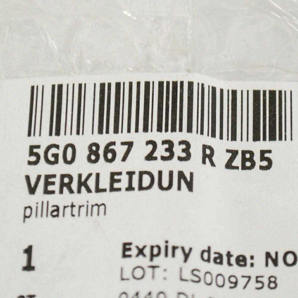 VAG Volkswagen Golf Mk7 Priekinis Kairysis A-Stulpelio Viršutinė Apdaila 5G0867233RZB5 Naujas Originalus