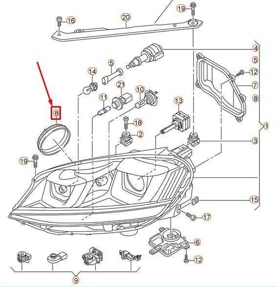 VAG "Volkswagen Golf Mk7" priekinių žibintų dangtelis originalus 5G0941607B