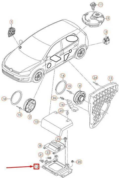 VAG Volkswagen GOLF MK7 Radijo stiprintuvas laikiklis 5G0035933 NAUJAS ORIGINALUS