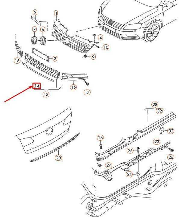 VAG Volkswagen Passat 3c 4 Motion Aukšto Chromo Apdaila Originalus 3AA8537652ZZ