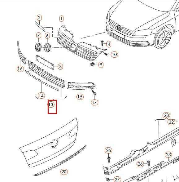 VAG Volkswagen PASSAT B7 Priekinis Bamperis Apatinė Centrinė Grotelė 3AA8536719B9 NAUJA ORIGINALI