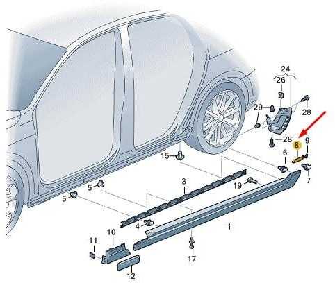VAG Volkswagen Passat Variant Galinio Kairio Pusės Nario Trimas Originalus 3G0898985B