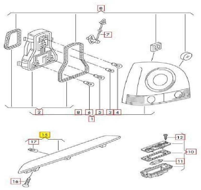 VAG Volkswagen Polo 9N 3 stabdžių žibintas galinės durys originalus 6Q6945097