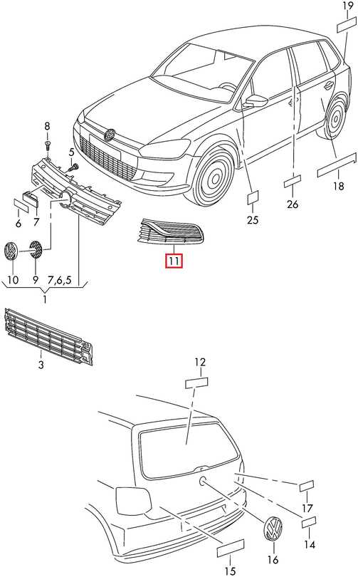 VAG Volkswagen Polo Vento Ventiliacijos Grotelės Satino Juodos Spalvos 2015-2018 Originalus 6C0853665G9B9