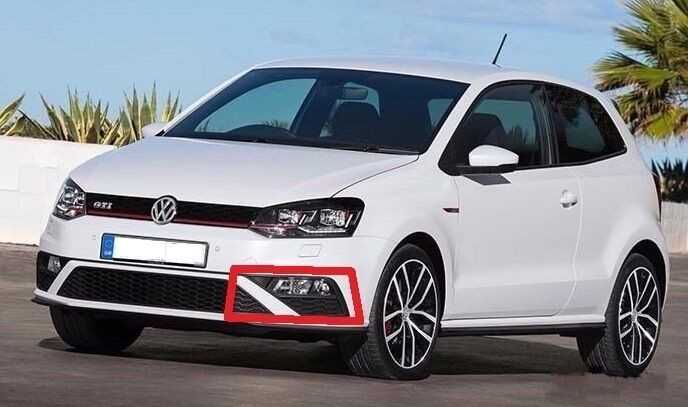 VAG Volkswagen Polo Vento Ventiliacijos Grotelės Satino Juodos Spalvos 2015-2018 Originalus 6C0853665G9B9