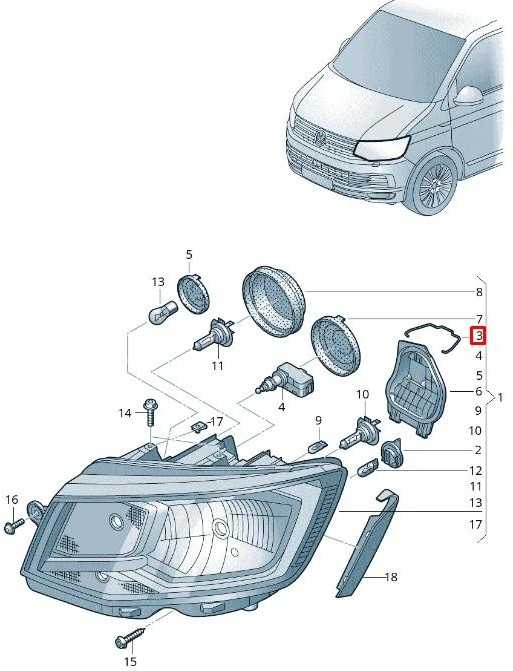VAG Volkswagen T5 T6 Galvos Šviesos Dangtelio Laikiklis Originalus 7E0941160