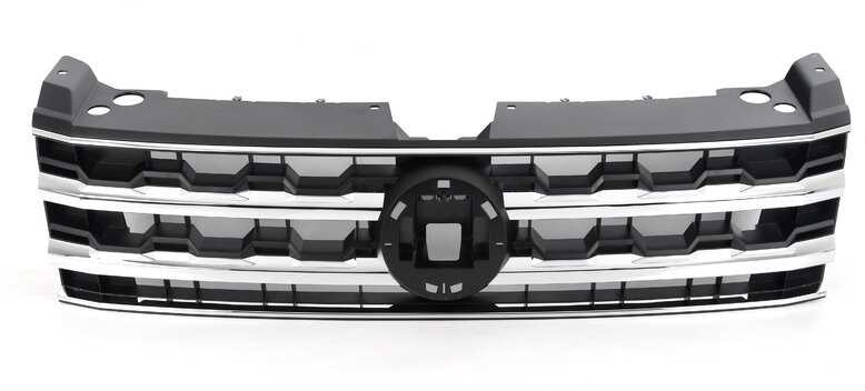 VAG Volkswagen Teramont Radiator Grille Chromuotai Satin Juoda/Šviesus Chromas 3CN853651ARYP