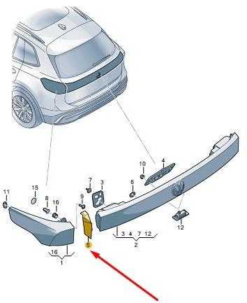 VAG Volkswagen Tiguan 57 Galinės Kairios Užpakalinės Šviesos Dekoratyvinės Apsauga Originalus 571945311