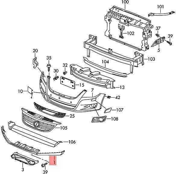 VAG VOLKSWAGEN TIGUAN R-Line apatinis priekinis spoileris originalus 5N0805903TGRU