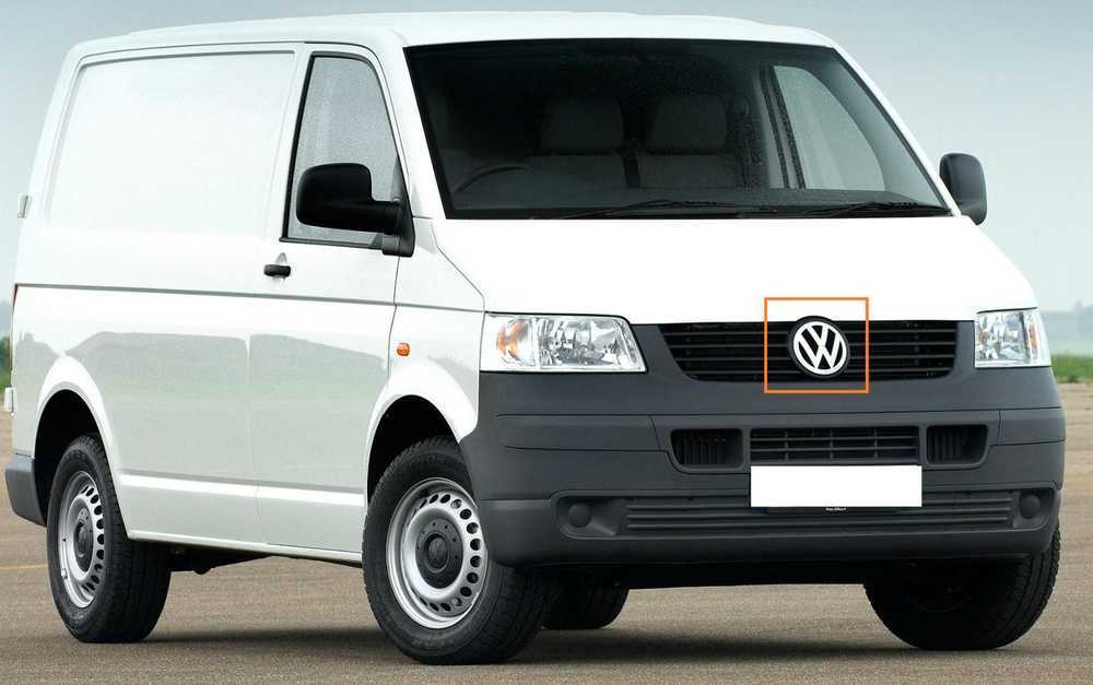 VAG Volkswagen TRANSPORTER T5 priekinių grotelių ženkliukas 7E0853601C739 originalus