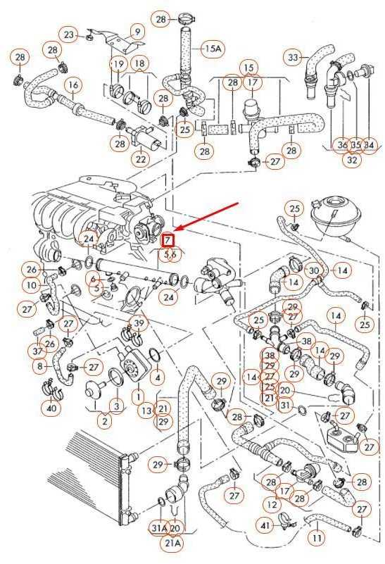 VAG "Volkswagen" variklio aušinimo skysčio vamzdelis originalus 022121050A